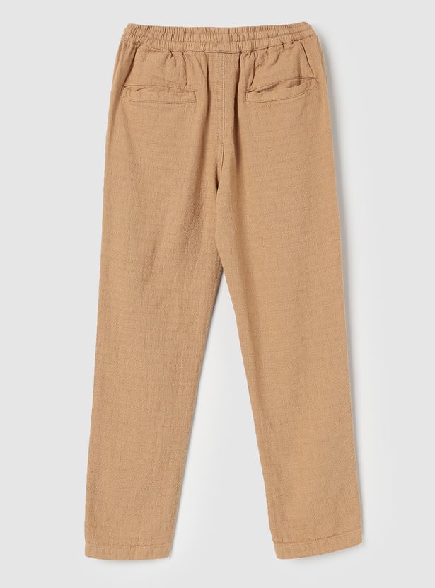 Boys Solid Knit Trousers