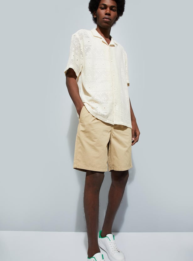 Men Slim Fit Solid Shorts